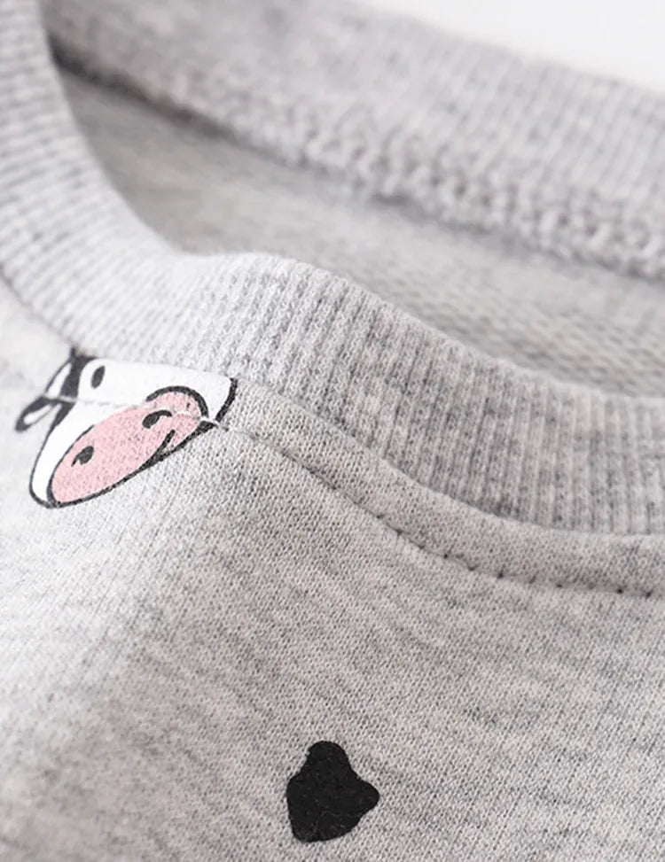 Cow Head Printed Long-Sleeved T-shirt - Mini Taylor