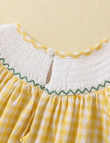 Cute Chick Embroidered Flying Sleeve Dress - Mini Taylor