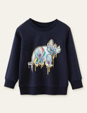 Cute Dinosaur Printed Sweatshirt - Mini Taylor