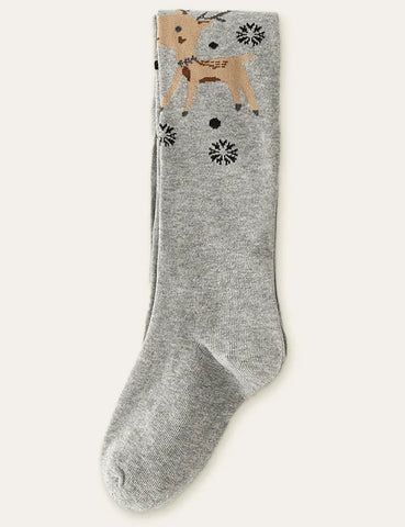 Cute Elk Knitted Printed Leggings - Mini Taylor