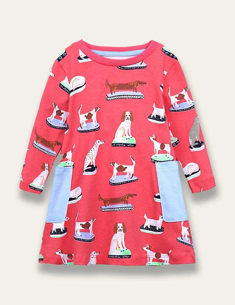 Cute Puppy Print Dress - Mini Taylor