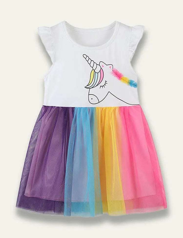 Cute Unicorn Rainbow Tulle Dress - Mini Taylor