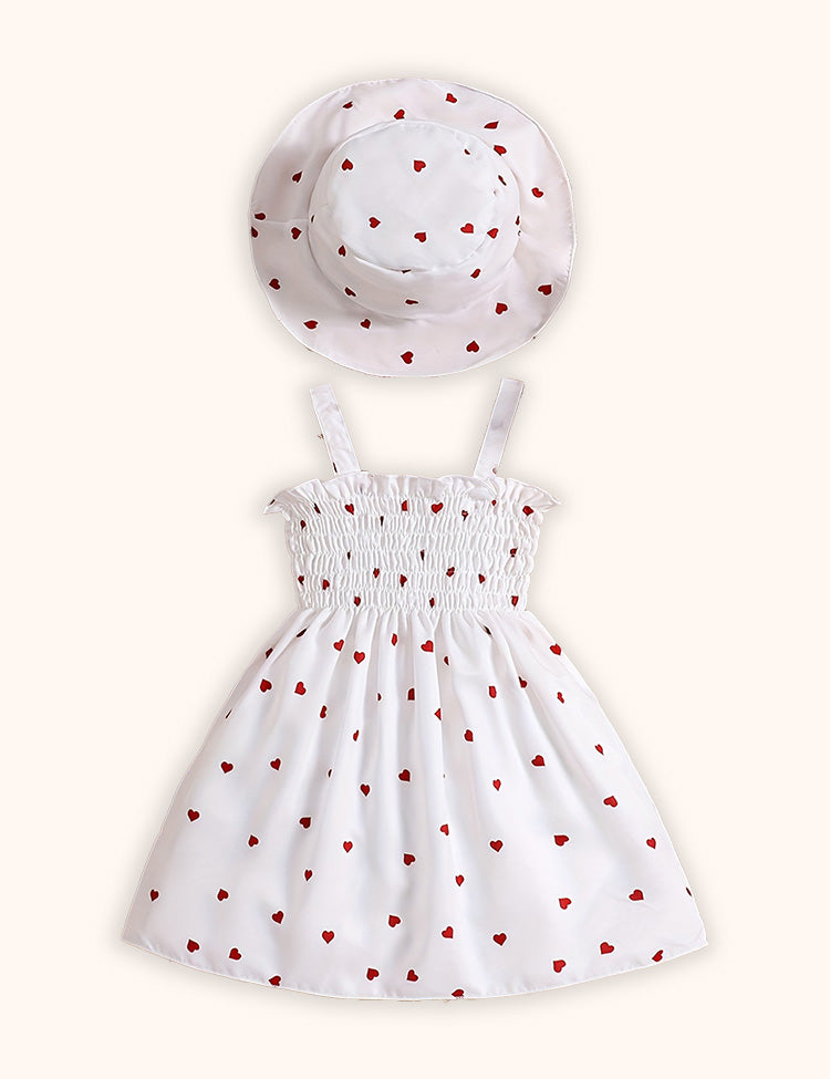 Vestido + gorro con estampado de amor de San Valentín