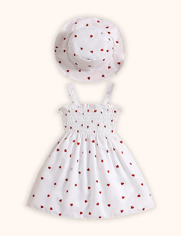 Vestido + gorro con estampado de amor de San Valentín