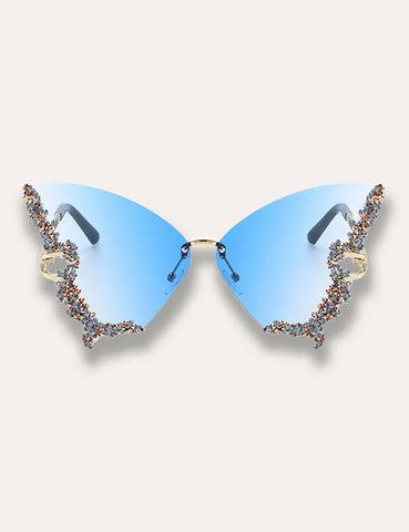 Diamond Butterfly Rimless Sunglasses - Mini Taylor