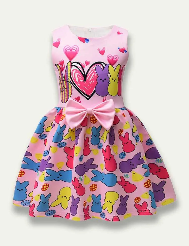 Easter Bunny Bow Sleeveless Dress - Mini Taylor