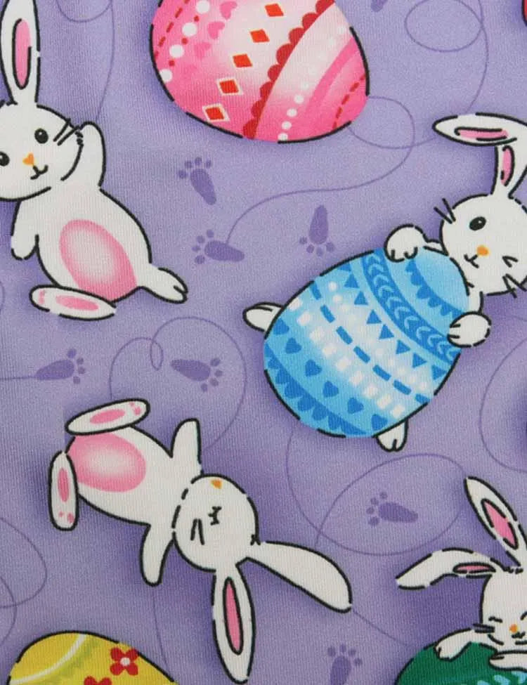 mini taylor easter dress Easter Bunny Egg Printed Sleeveless Pleated Dress – MINIS
