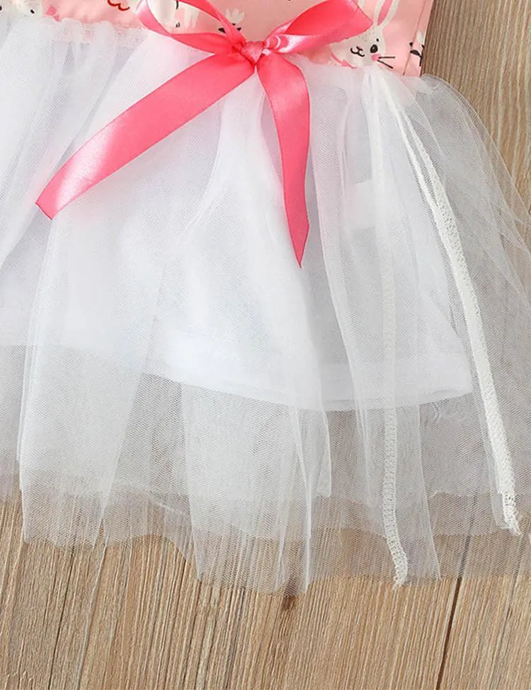 Easter Bunny Print Tulle Dress - Mini Taylor