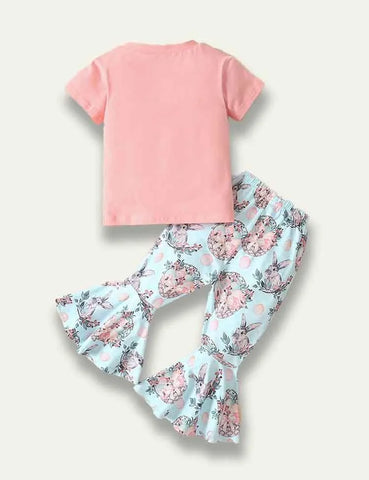 Easter Cartoon Bunny Printed Suit - Mini Taylor