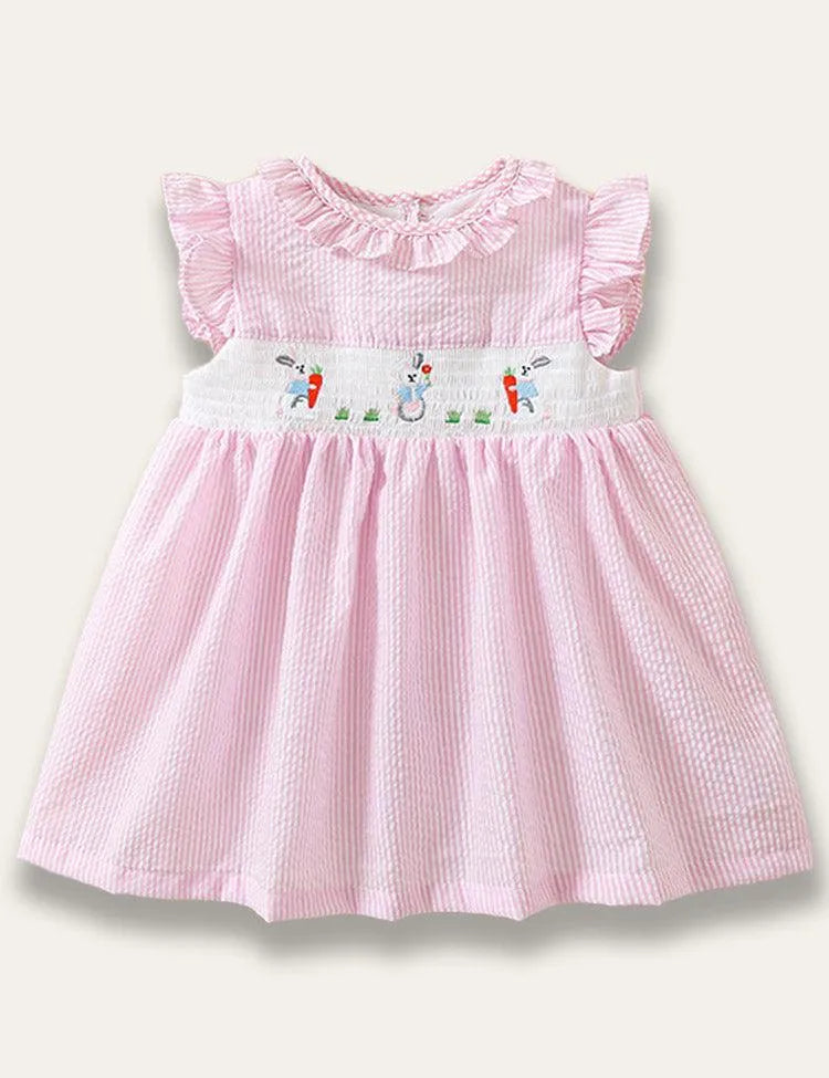 Easter Cute Embroidered Bunny Dress - Mini Taylor