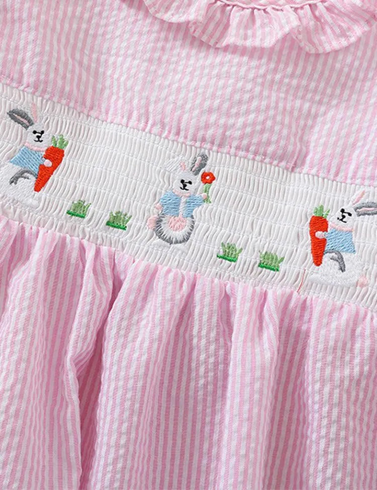 Easter Cute Embroidered Bunny Dress - Mini Taylor