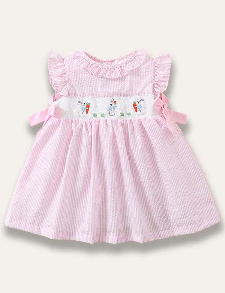 Easter Cute Embroidered Bunny Dress - Mini Taylor