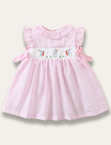 Easter Cute Embroidered Bunny Dress - Mini Taylor