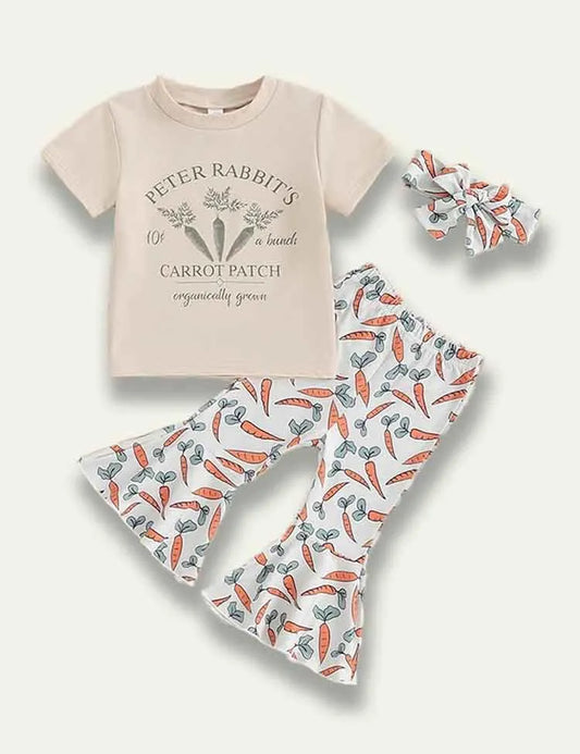 Easter Letter Carrot Printed Suit - Mini Taylor