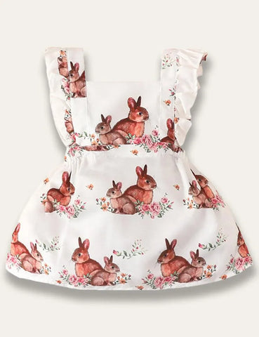Easter Sleeveless Bunny Print Dress - Mini Taylor