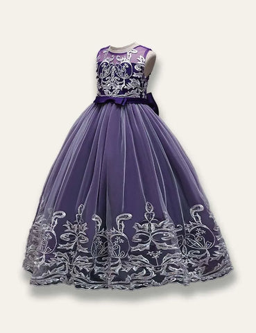 Elegant Princess Floral Tulle Party Dress - Mini Taylor