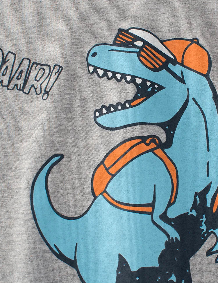 Escape Dinosaur Printed Long-Sleeved T-shirt - Mini Taylor