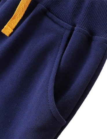 Excavator Cartoon Embroidered Sweatpants - Mini Taylor