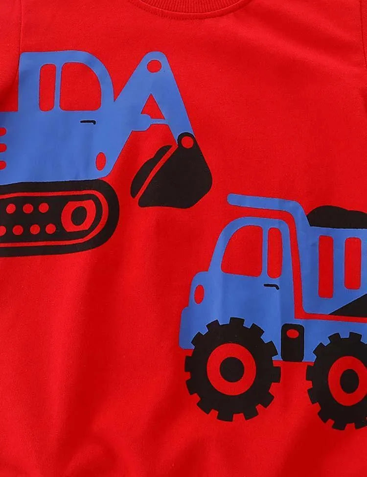 Excavator Printed Sweatshirt - Mini Taylor