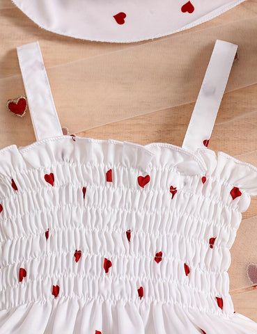 Vestido + gorro con estampado de amor de San Valentín