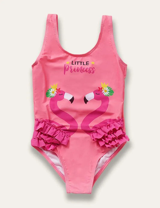 Flamingo Print One-piece Swimsuit - Mini Taylor