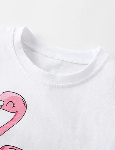 Flamingo Printed Fly Sleeve T-shirt - Mini Taylor
