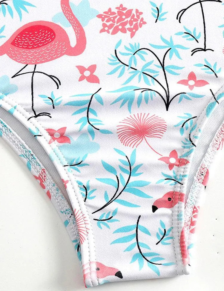 Flamingo Ruffled One-piece Swimsuit - Mini Taylor