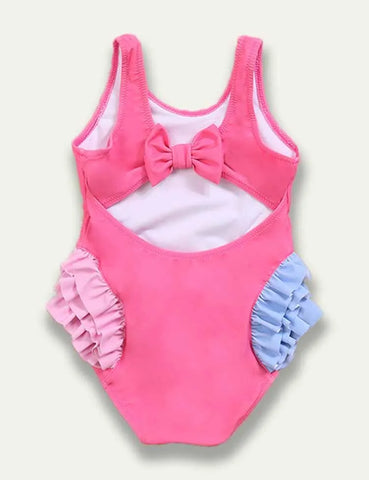 Flamingo Ruffled Swim Suit - Mini Taylor