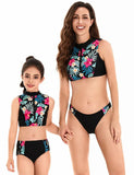 Maillot de bain assorti à imprimé floral pour toute la famille