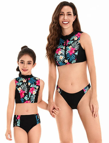 Floral Print Family Matching Swim Suit - Mini Taylor
