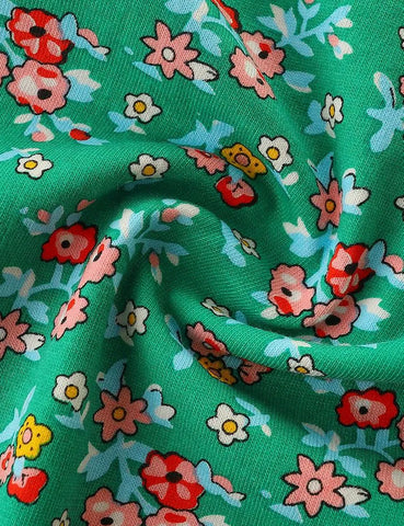 Floral Printed Bird Appliqué Dress - Mini Taylor