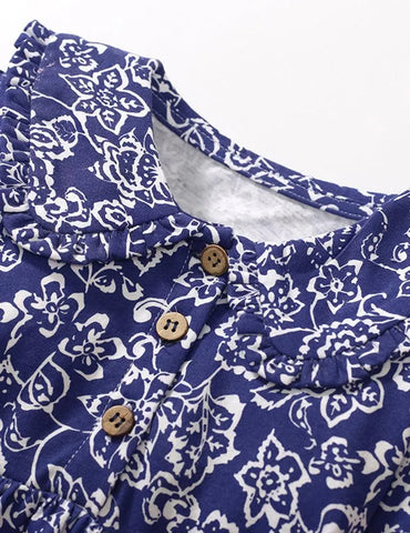Floral Printed Long Sleeve Dress - Mini Taylor