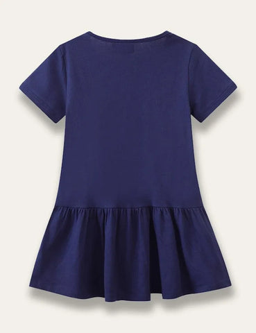 Floral Unicorn Appliqué Dress - Mini Taylor