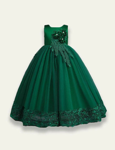 Flower Flat Tail Long Tail Party Dress - Mini Taylor