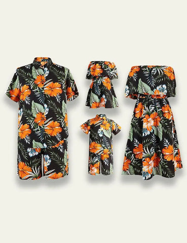 Flower Printed Family Matching Dress - Mini Taylor