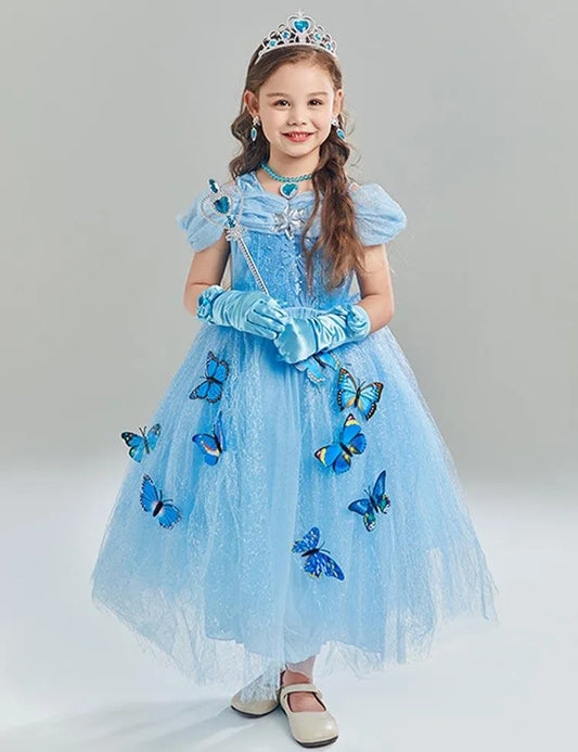 Frozen Elsa Princess Butterfly Mesh Dress - Mini Taylor