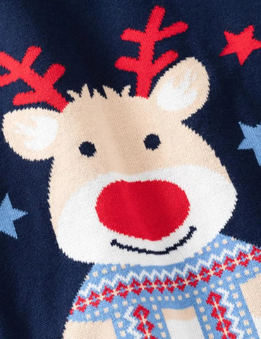 Funny Elk Star Striped Sweater - Mini Taylor