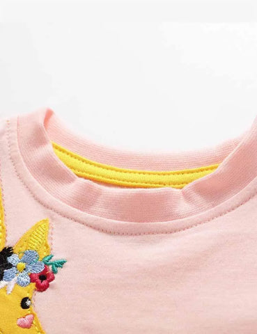 Giraffe Appliqué T-shirt - Mini Taylor