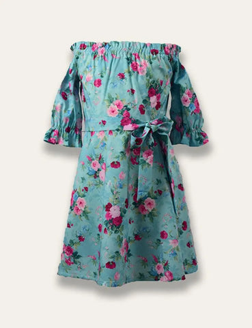 Green Floral Family Matching Dress - Mini Taylor