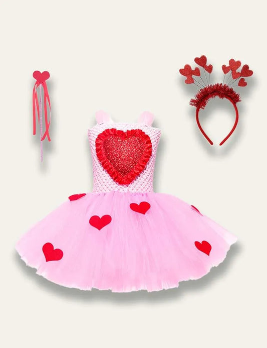 Heart Embroidered Tulle Princess Party Dress - Mini Taylor