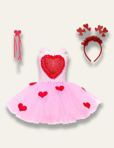 Heart Embroidered Tulle Princess Party Dress - Mini Taylor