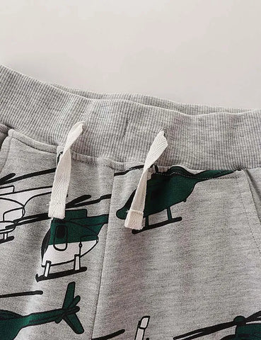 Helicopter Printed Sweatpants - Mini Taylor