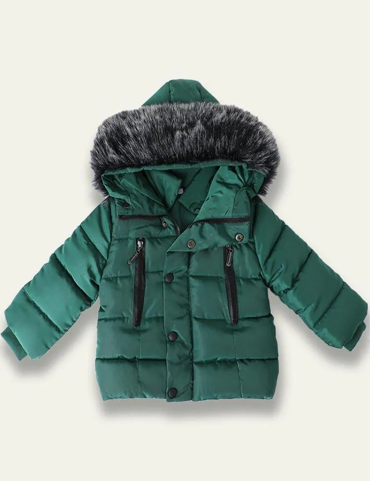 Hooded Pocket Cotton Coat - Mini Taylor