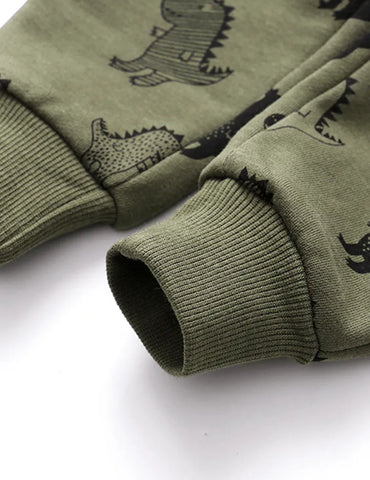 Illustration Dinosaur Printed Sweatpants - Mini Taylor
