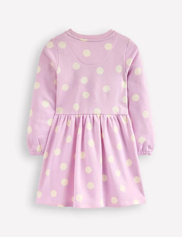 Boucle Appliqué Sweat Dress