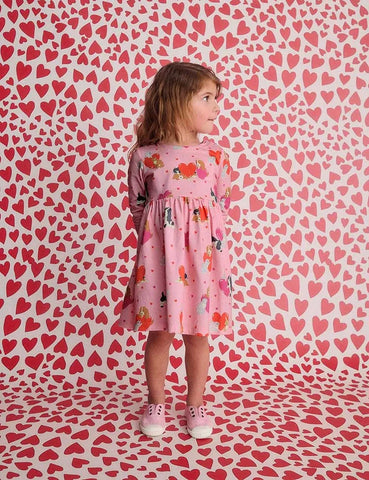 Langärmeliges Fun-Jersey-Kleid