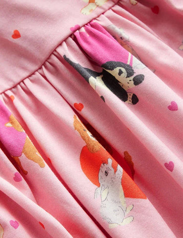 Langärmeliges Fun-Jersey-Kleid