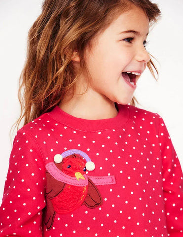 Jurk met sweatshirtapplicatie