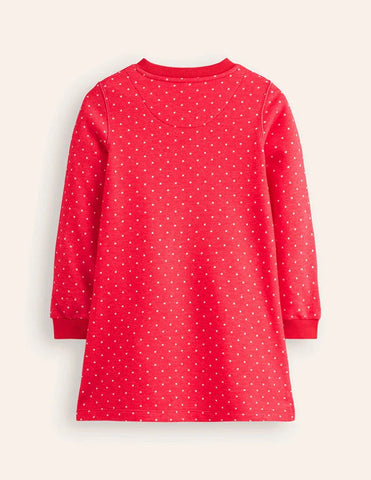 Jurk met sweatshirtapplicatie