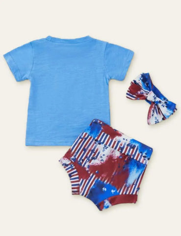 Independence Day Baby Flag Printed Set - Mini Taylor